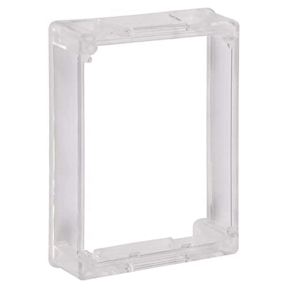 Pull Station Guard Spacer, Polycarbonate, 4 in W x 6 in H x 1 1/2 in D, Clear