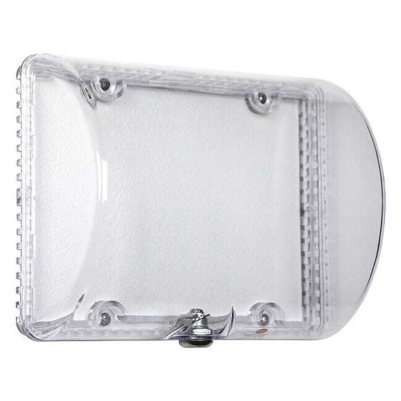 Thermostat Protector, Polycarbonate, Flush Mount, 8 1/2 in W x 5 3/8 in H x 3 5/8 in D, Clear