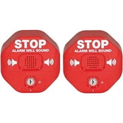 Safety Technology International, inc. STI 6400 Exit Stopper Multifunction Door Alarm, Red - 2 Pack