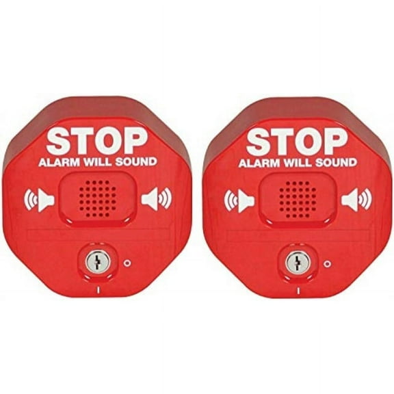 Safety Technology International, inc. STI 6400 Exit Stopper Multifunction Door Alarm, Red - 2 Pack