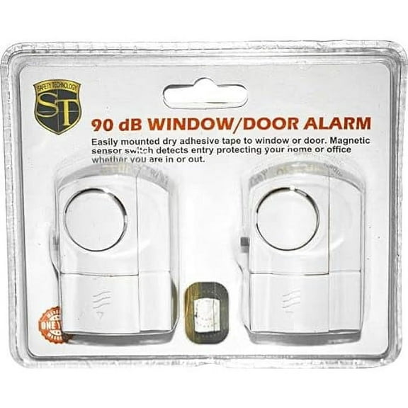 Safety Technology ST-SLAW 90 dB Magnetic Door & Window Alarm - Pack of 2