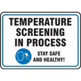 thumbnail image 1 of Safety Temperature Screening In Process Metal Sign, Health Safety Plaque For Home Business Public Use, Screening Reminder Sign, 8x12 Inch, 1 of 4