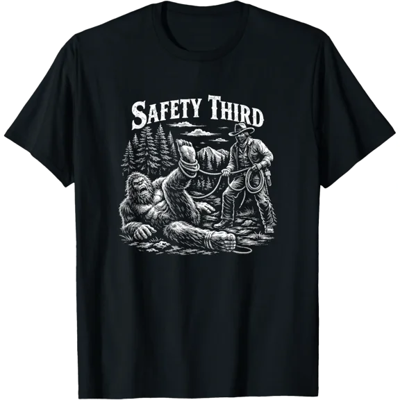 Safety Third Bigfoot Cowboy Rodeo T-Shirt