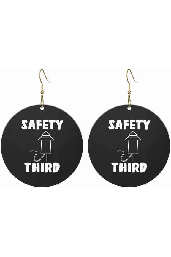Safety Third Stylish Professional Round Acrylic Earrings lightweight comfortable Changeable For All Occasions[w852]