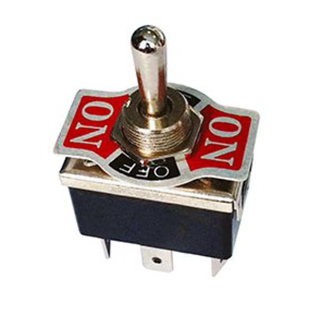 Safety Toggle Switch DPDT Center Off Momentary On One Side 20 Amp