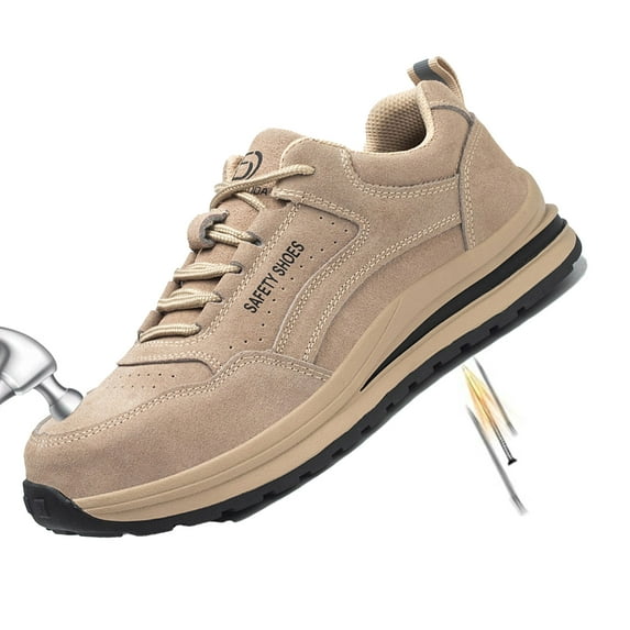 Safety Trainers Men Steel Toe Cap Shoes for Women – Lightweight Work Sneakers with Anti-Stab & Anti-Smashing Protection – Breathable Slip & Puncture-Resistant Industrial Footwear