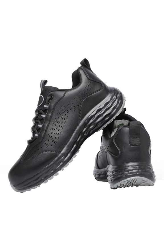 Safety Trainers Men Women Safety Shoes Steel Toe Cap Trainers Lightweight Non Slip Work Shoes Breathable Work Trainers Black