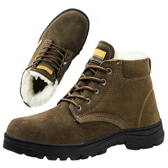 Safety Trainers Men Women Winter Warmth Safety Shoes Steel Toe Cap Trainers Lightweight Work Shoes Non Slip