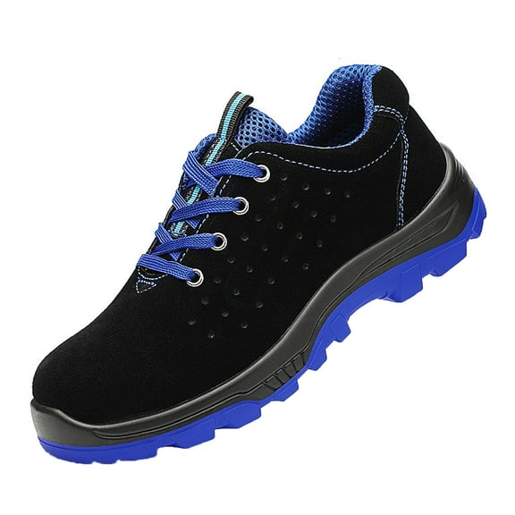 Safety Trainers Mens Lightweight Steel Toe Cap Trainers Anti-Smashing Safety Shoes Breathable Work Shoes Comfort