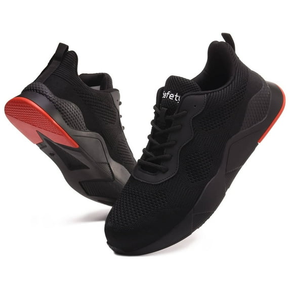 Safety Trainers Mens Steel Toe Cap Shoes for Womens Lightweight Industrial Protective Shoes