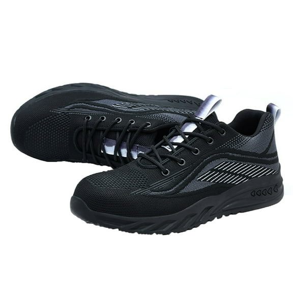 Safety Trainers Mens Steel Toe Cap Trainers Anti-Smashing Safety Shoes Lightweight Breathable Comfort