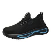 Safety Trainers Mens Steel Toe Cap Trainers Lightweight Safety Work Shoes Breathable Work Trainers Non-Slip Puncture Proof Shoes 6.5-11