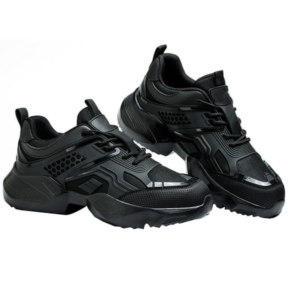 Safety Trainers Mens Steel Toe Cap Trainers Lightweight Safety Work Shoes Non-Slip Work Trainers Puncture Proof Shoes