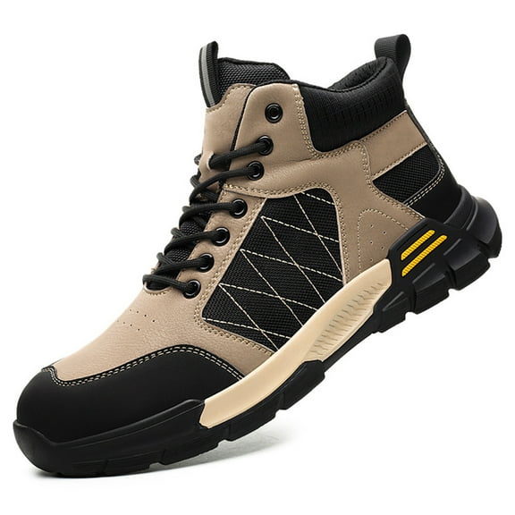 Safety Trainers Mens Steel Toe Cap Trainers Safety Work Shoes Lightweight Work Trainers Non-Slip Puncture Proof Shoes