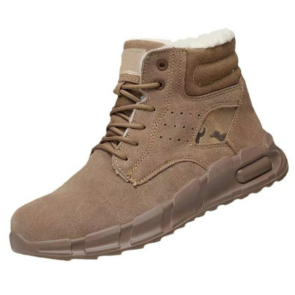 Safety Trainers Mens Steel Toe Cap Trainers Winter Warmth Lightweight Safety Work Shoes Non-Slip Puncture Proof Shoes