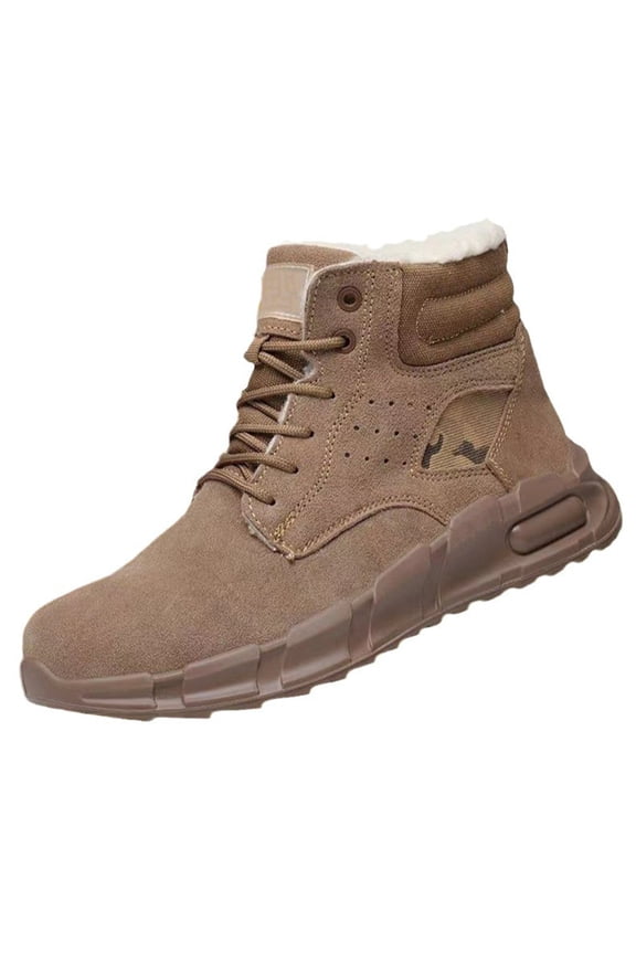 Safety Trainers Mens Steel Toe Cap Trainers Winter Warmth Lightweight Safety Work Shoes Non-Slip Puncture Proof Shoes