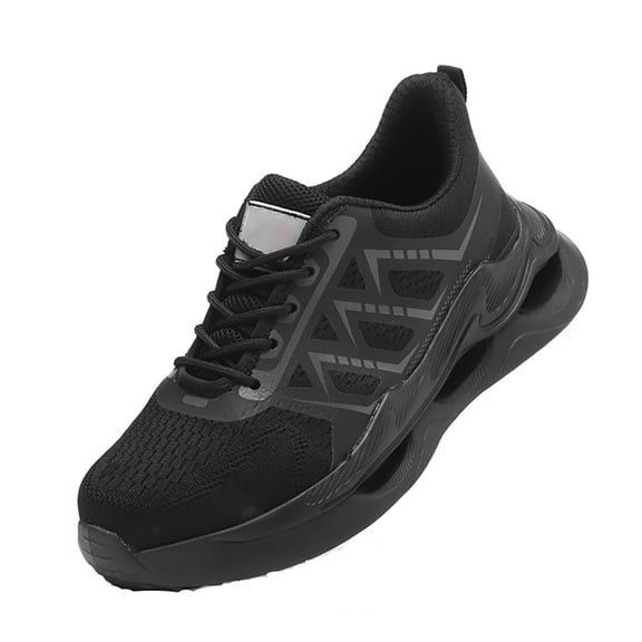 Safety Training Shoes Breathable Lightweight Work Shoes Anti-Smash and Anti-Puncture Steel Toe Shoes