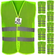 Safety Vest - 5, 10, 15 Pack - High Visibility Vest for Everyday Use, Lightweight, Comfortable and Breathable