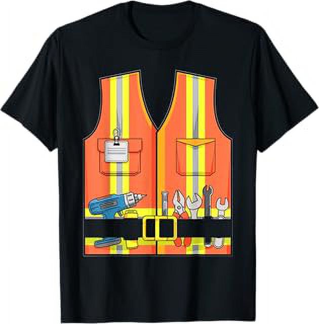 Safety Vest Tools Construction Workers Builders Safety TShirt