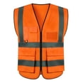 thumbnail image 1 of Safety Vest for Men High Visibility Reflective Vests Construction Security Workwear Vest with Multi Pockets, 1 of 6