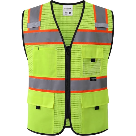 Safety Vest for Men Women Hi Vis Relfective with Pockets High Visibility Meet ANSI Standard