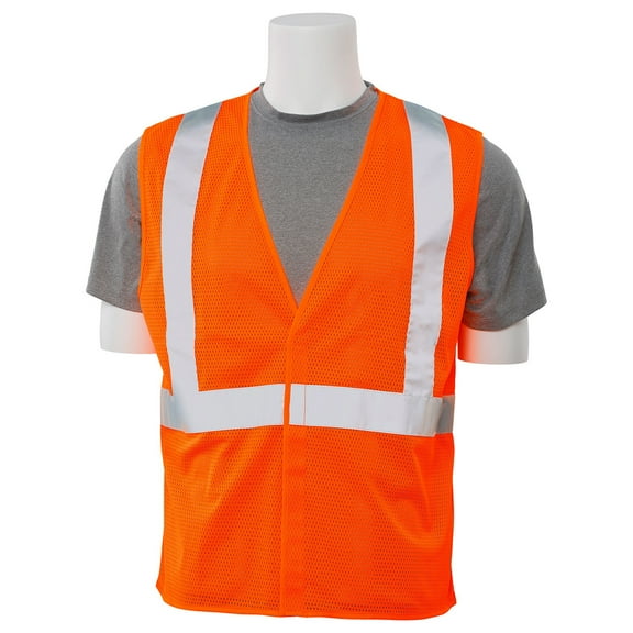 Awarewear 61433 ANSI Type R Class 2 Mesh Safety Vest for Men and Women with AwareLite Reflective Trim High Visibility-Orange Medium