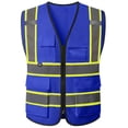 thumbnail image 1 of evershare Safety Vest with 5 Pockets & Zipper Reflective High Visibility Vest Class 2 Outdoor Workwear Meets ANSI/ISEA, 1 of 6