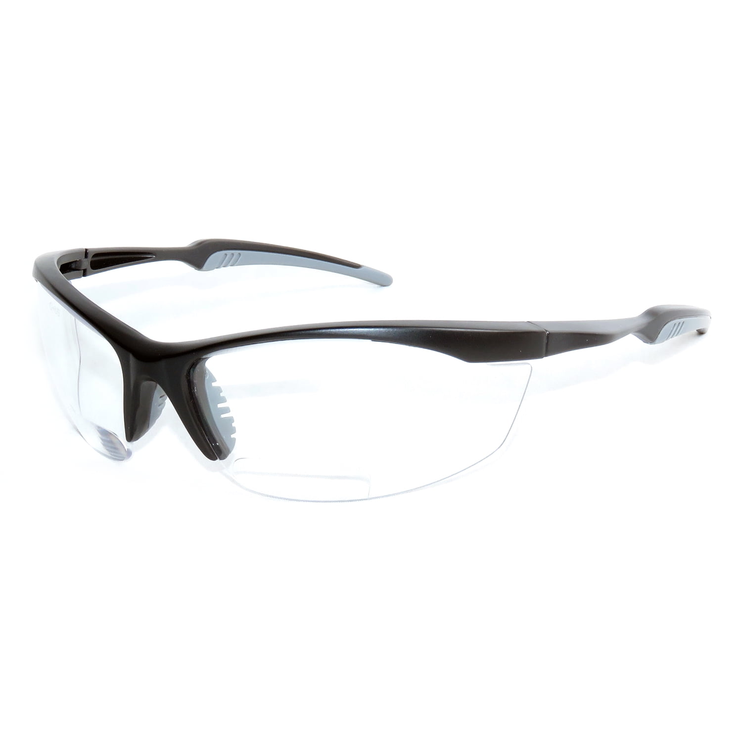 Safety Vu Bifocal Clear Polycarbonate Safety Glasses with +2.00 Magnifier
