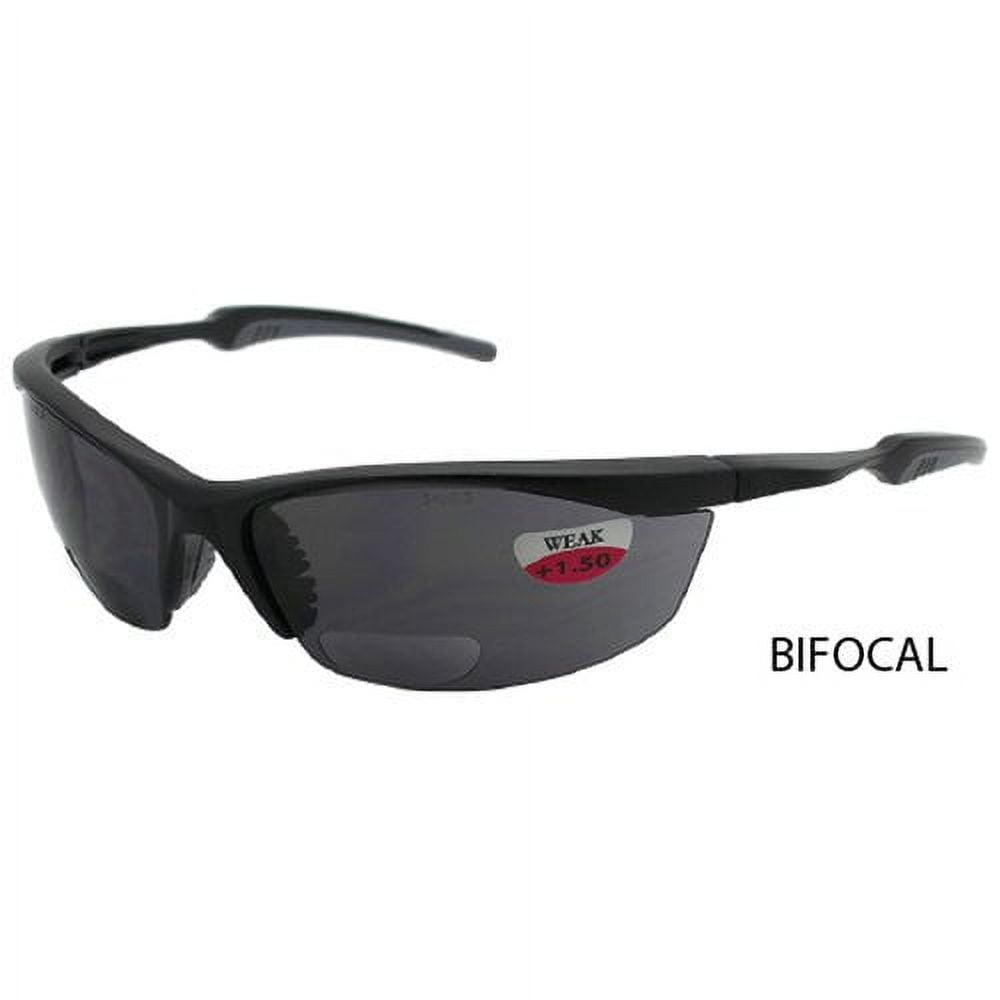 Safety Vu Bifocal Safety Glasses Black Tent +1.50