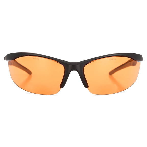 Safety Vu Bifocal Safety Glasses in Black Frame with Orange Tint +2.50 PC Lens