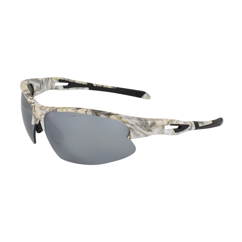 Safety Vu+Outdoors Safety Glasses in Semi Frame White with Polycarbonate Gray Smoke Silver Lens+Adults+Safety Glasses+1 pair