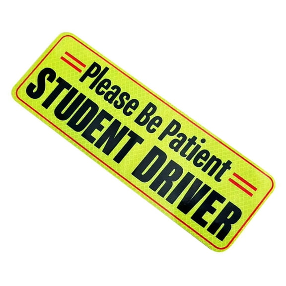 Safety Warning Driver Magnet Please Be Patient Student Driver Magnet Driver Bumper Reusable Reflective Sticker