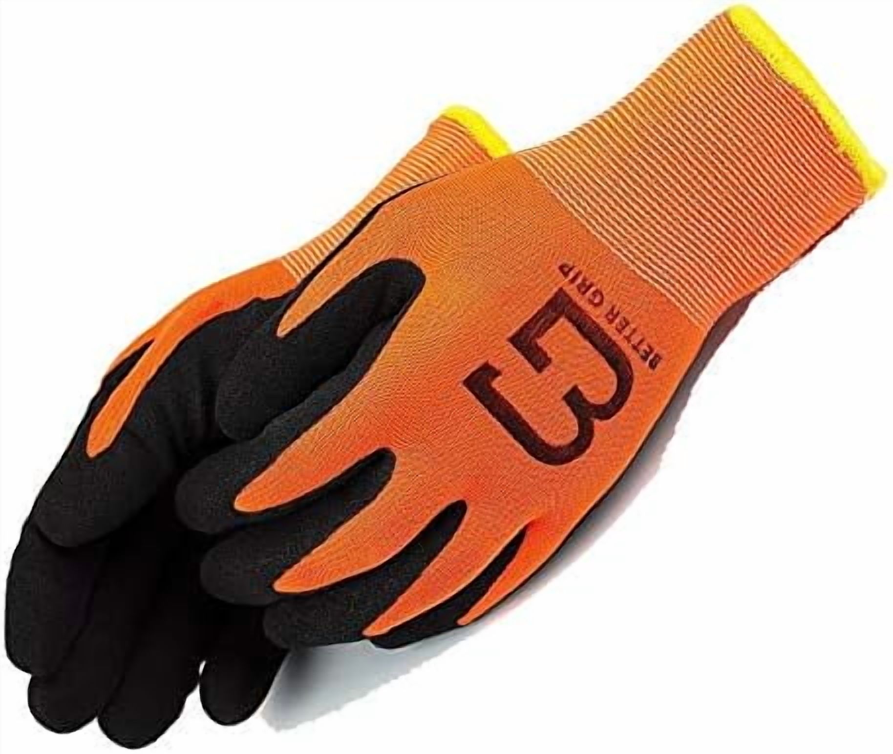 3/4 Coated Winter Thermal Gloves Sandy Nitrile Coated Double Layer Insulated Work Gloves Warm Terry Loop Gloves