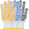 thumbnail image 1 of Safety Work Gloves 24 Pairs Cotton Gloves with Anti-Slip Grip Dots Hand Savers for Construction, Industrial, Warehouse Lifting,House Moving,Landscaping,Waste Disposal(One Side Dots), 1 of 6