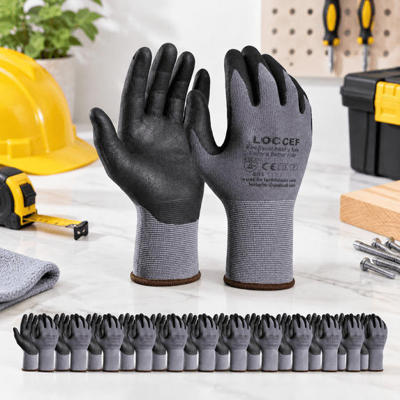 Safety Work Gloves Nylonfoam Coated - Walmart.com