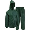 thumbnail image 1 of Safety Works Rain Suit Heavy Duty PVC Rainwear - 2 Piece, XL, Green, 1 of 2