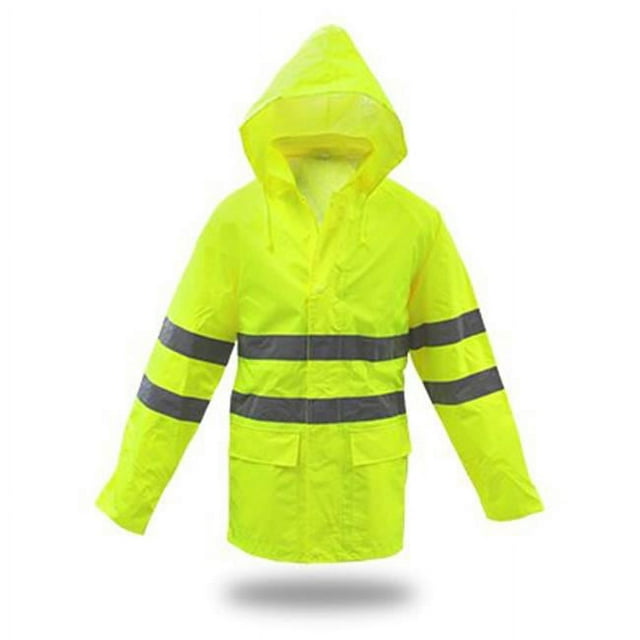Safety Works 3NR50003X Rain Jacket, Hi Viz Yellow Polyester, XXXL - Quantity 1