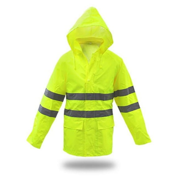 Safety Works 3NR5000M Rain Jacket, Hi Viz Yellow Polyester, M - Quantity 1