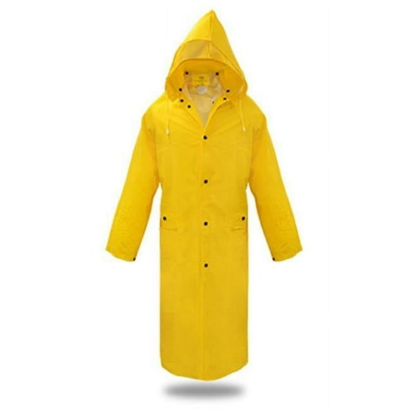 Safety Works 3PR8000YG Rain Jacket, Hi Viz Yellow PVC, Lined, 48-In. Long, XXXL - Quantity 1