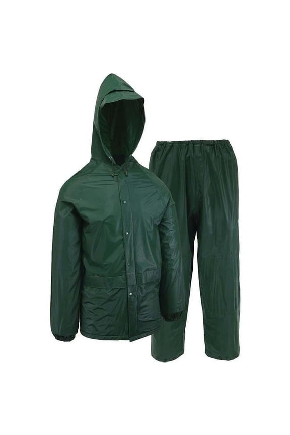 West Chester Protective Gear 2XL 2-Piece Green PVC Rain Suit 44100/XXL