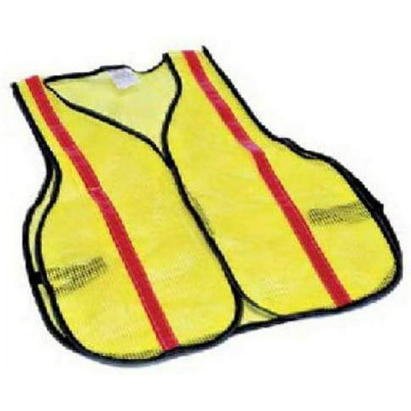 Safety Works Reflective Safety Vest - Breathable, Hook & Loop - One Size, Green