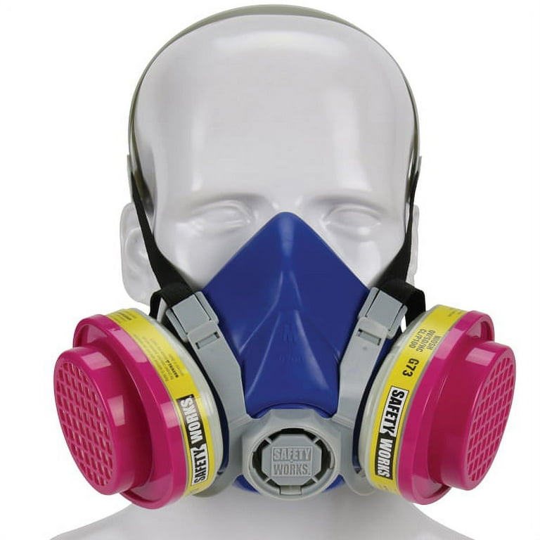 Safety Works Half Mask P100 Multi Purpose Respirator Medium