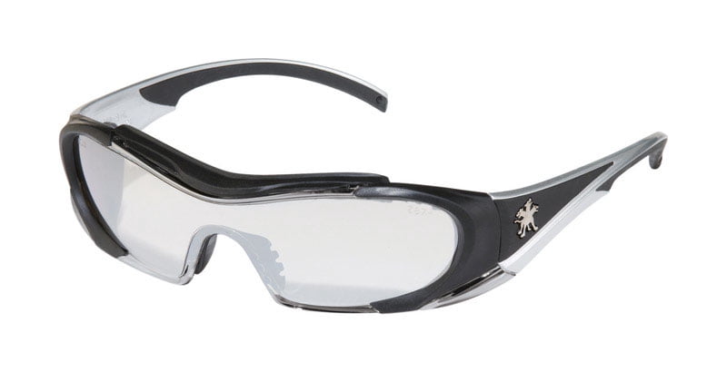 MCR Safety Hellion Anti-Fog Safety Glasses Clear Lens Black Frame