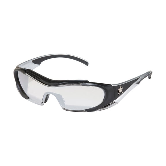 MCR Safety Hellion Anti-Fog Safety Glasses Clear Lens Black Frame