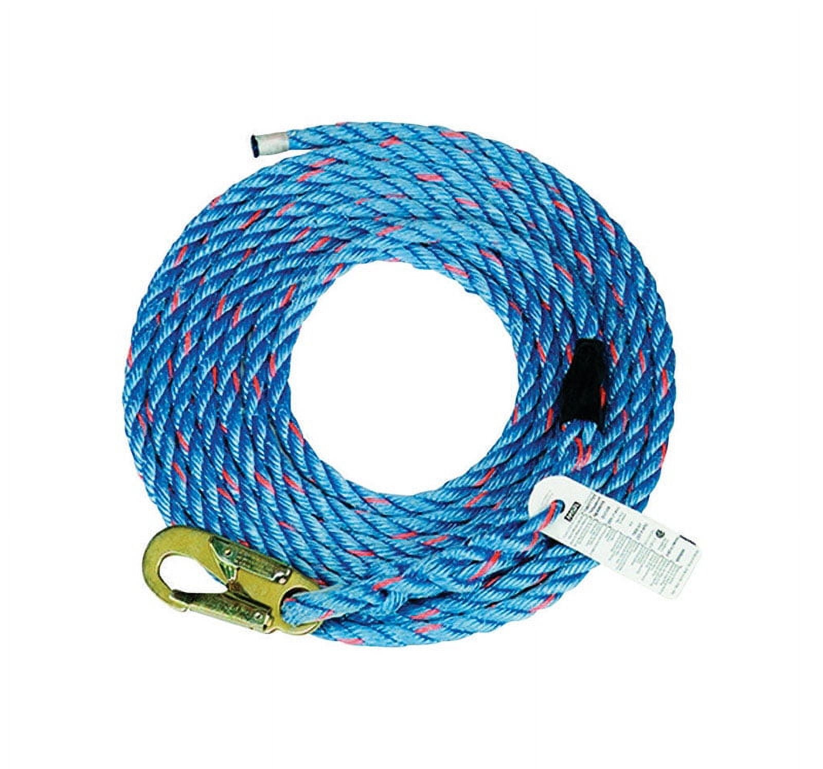 Safety Works Unisex Polyester Rope with Snap Hook 50 ft. L Blue 1