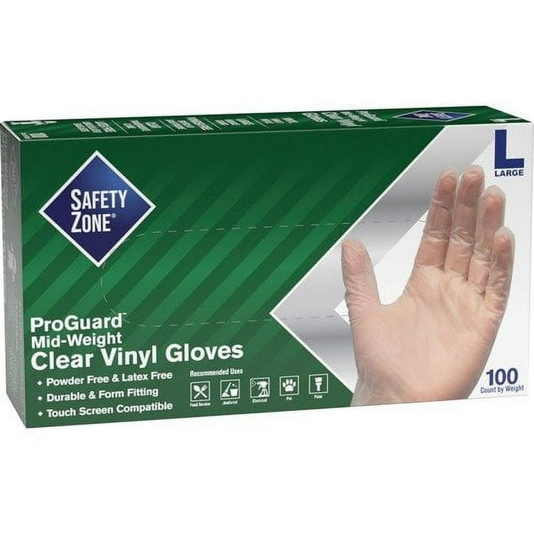 Safety Zone General-purpose Powder-free Vinyl Gloves