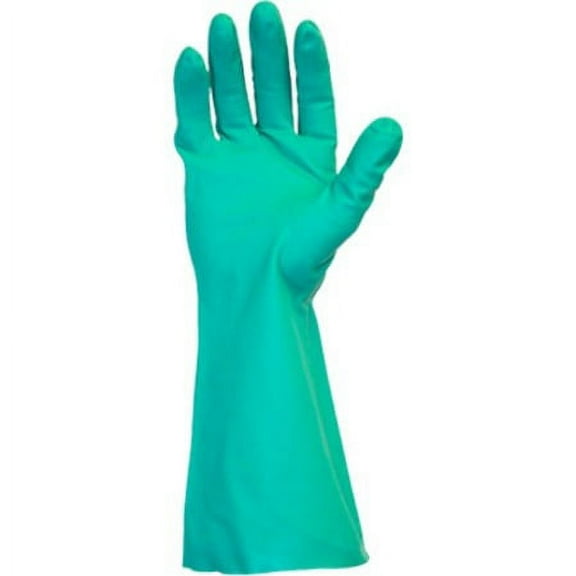Safety Zone Green Flock Lined Nitrile Gloves