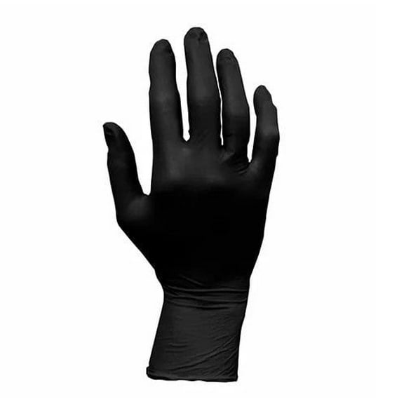 Safety Zone Nitrile Powder Free 3.5 Mil Exam Gloves, Black Med - Case of 1000