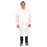 Safety Zone Promax II SMS Disposable Lab Coat 3 Pocket White 2XL - Case of 30