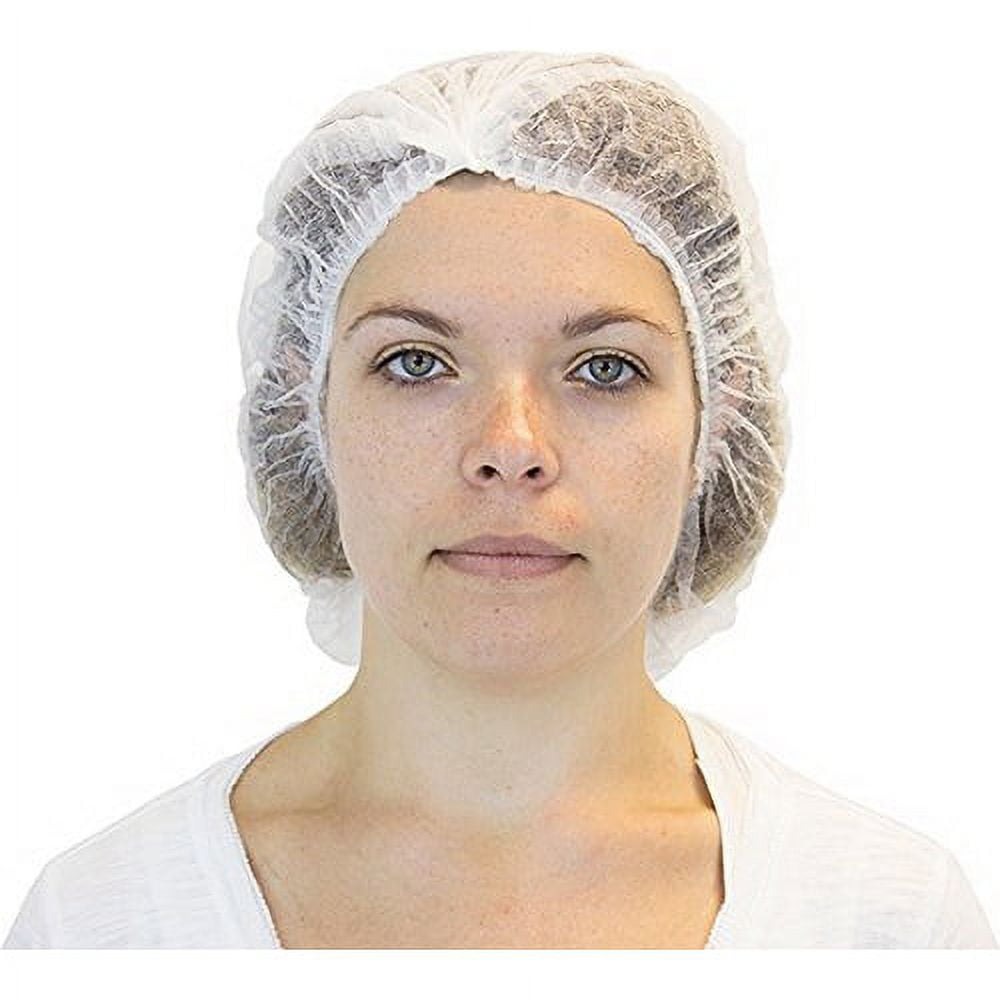 Safety Zone Spunbond Polypropylene Bouffant Cap White, 21" | 100/Bag, 10 Bag/Case